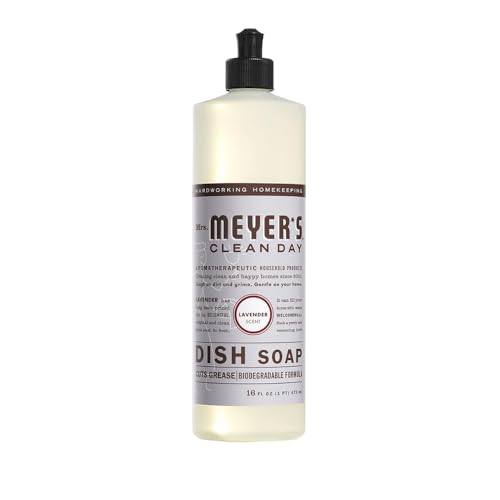 Mrs. MEYER'S CLEAN DAY Variety, 1 Room Freshener, 8 OZ, 1 Liquid Hand Soap, 12.5 OZ, 1 Liquid Dish Soap, 16 FL OZ, 1 Multi-Surface Cleaner, 16 OZ, 1 Toilet Bowl Cleaner, 24 OZ, 1 CT (Lavender)