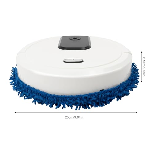 Automatic Mopping Robot for Hard Floors – Spray & Scrub Floor Cleaner with 60min Runtime – USB Rechargeable, 360° Wipe, Wet/Dry Pads – Cleans Wood, Tile, Marble – White