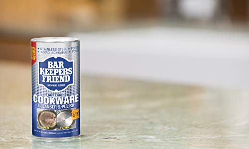 Bar Keepers Friend Cookware Cleanser & Polish (12 oz) - Cleaner, Degreaser & Stain-Remover - for Use on Stainless Steel and Copper Pots, Pans and Utensils, Glass Casserole Dishes and More (6)