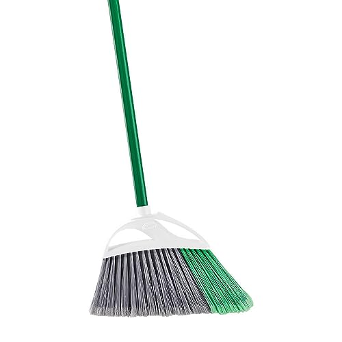 Libman Commercial 205 Large Precision Angle Broom, Steel Handle, 13" Wide, Green and White (Pack of 6)