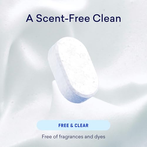 BLUELAND 100% Plastic-Free Dishwasher Detergent Tablets, 60 Count, Free & Clear, Eco-Friendly Dishwashing Pods, Cuts Grease & Stuck on Food, Rinses Clean for Streak-Free Shine