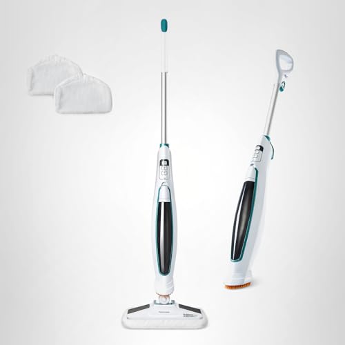 Kenmore SM2060 S200 Series Steam Mop for Floor Cleaning with Easy Scrubber & 2pcs Washable Pads, 2 Modes, Quick-Heating, Lightweight for Hardwood and Tile