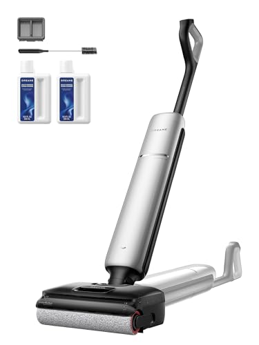 DREAME Aero Pro Wet Dry Vacuum Mop, Ultra-Slim with Hot Self-Cleaning/Self-Drying, 0 Hair Tangle Great for Pet Owner, Powerful Wet Dry Vacuum with 60min Runtime, Pick-up & Mop at The Same Time