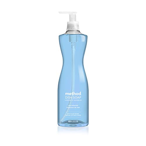 Method Dish Soap, Sea Minerals, Tough on Grease, 18 Fl Oz (Pack of 1)