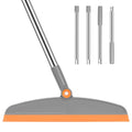 Multifunction Silicone Broom, 54 Inch Long Handle Silicone Floor Squeegee Broom, Sweep and Scrape 2 in 1 Household Cleaning Rubber Broom for Floor, Bathrooms, Kitchens, Showers, Tile, Pet Hair, Glass