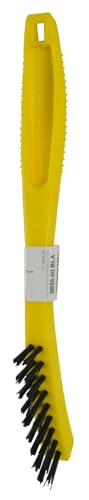 Rubbermaid Commercial Products 8.5" Tile and Grout Scrub Brush, Plastic Bristles, Black, for Industrial/Professional Use On Grout, Tile, and Other Small Areas