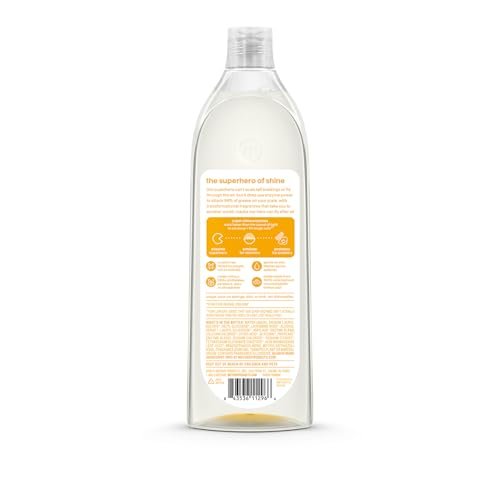 Method Super Shine Liquid Dish Soap, Powered by Enzymes, Coastal Citron Scented, 16 fl oz