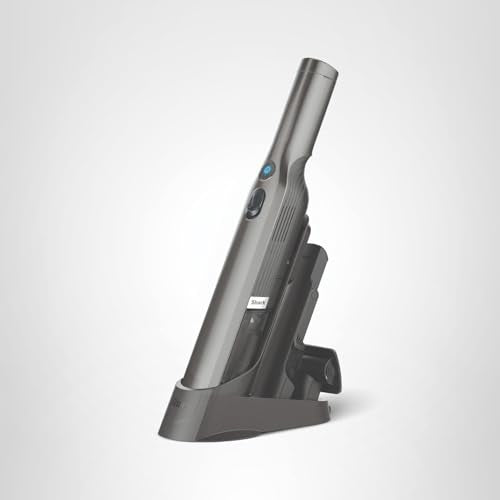 Shark WV201 WANDVAC Handheld Vacuum, Lightweight at 1.4 Pounds with Powerful Suction, Charging Dock, Single Touch Empty and Detachable Dust Cup,Graphite, Slate