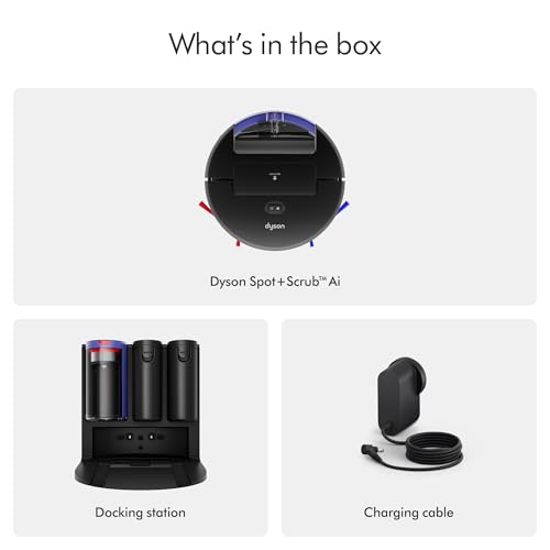 Dyson Spot+Scrub Ai™ Wet and Dry Robot Vacuum - Self Cleaning Wet Roller, 18000 PA Suction, Detangling Roller, Ai Stain Identification