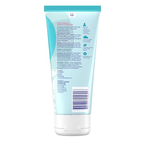 Clean & Clear Deep Action Exfoliating Facial Cleanser, Scrub & Face Wash, Pro-Vitamin B5, Lactic & Glycolic Acids, Oil-Free Gentle Daily Exfoliator for Soft, Smooth, Hydrated Skin, Vegan, 7 Fl Oz Tube