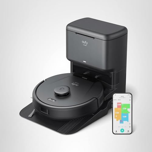eufy L60 Robot Vacuum with Self Empty Station, Hair Detangling Technology, Up to 60 Days Hands Free Cleaning, 5,000 Pa Suction, Remove Hair, Dust