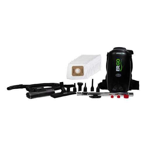 Atrix Ergo Backpack Canister Vacuum, Portable Cleaner with Attachments for Professional and Residential Use, VACBP10 Premium Bundle