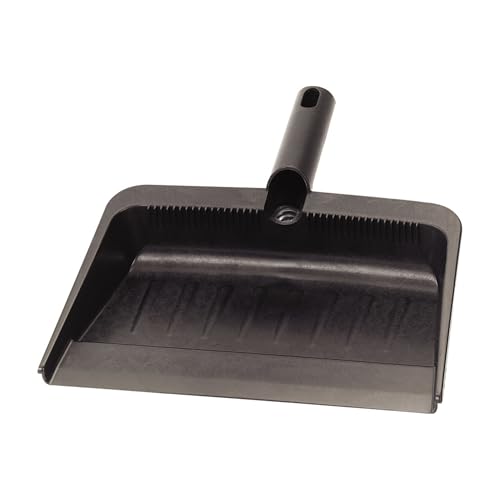 Carlisle FoodService Products Heavy Duty Dust Pan with Handle – Durable Plastic, 8 Inch Dust Pan for Home, Kitchen, and Commercial Use, Black