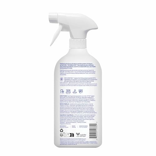 ATTITUDE Shower & Tile Cleaner Spray, EWG Verified, Bathroom Cleaner Removes Soap Scum & Grime, Plant-Based & Vegan, Citrus Zest Scent, 27.1 Fl Oz