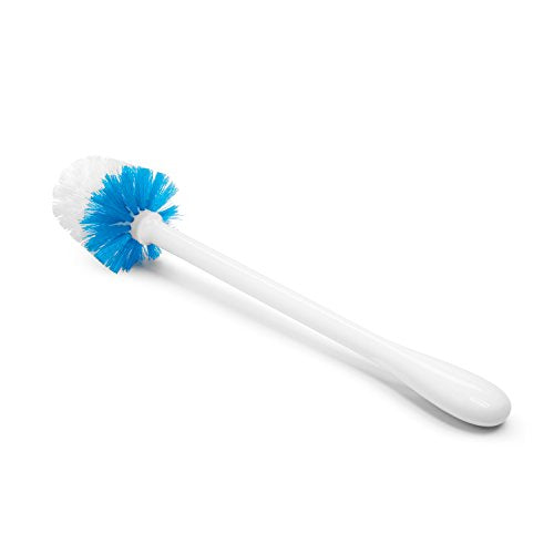 OXO Good Grips Compact Toilet Brush & Canister, Toilet Bowl Brush and Holder with Automatic Canister Door, Bathroom and Small Spaces Cleaning Supplies Essential