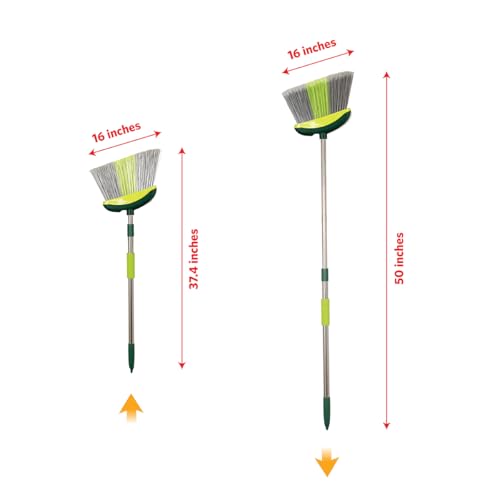 Pine-Sol Broom & Mop Cleaning Set - All-in-One Floor Cleaning Kit with Angled Broom and Dustpan, Twist & Microfiber Mops, Mini Dustpan with Brush, and Wall Mount Storage Rack - 7 Pieces