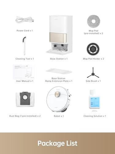 DREAME L10s Pro Ultra Heat Robot Vacuum and Mop Combo, Mop Extend, 7000Pa Suction, Auto Robot Care and Maintenance, 136°F Hot Water Mop Self-Cleaning, Obstacle Avoidance, Ideal for Hair, Carpets