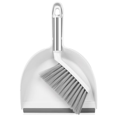 Zehrai Small Broom and Dustpan Set, Dustpan and Brush Set, Small Brush and Dustpan Set, Hand Broom and Dustpan Set, Mini Handheld with Home, Desktop, Kitchen, pet