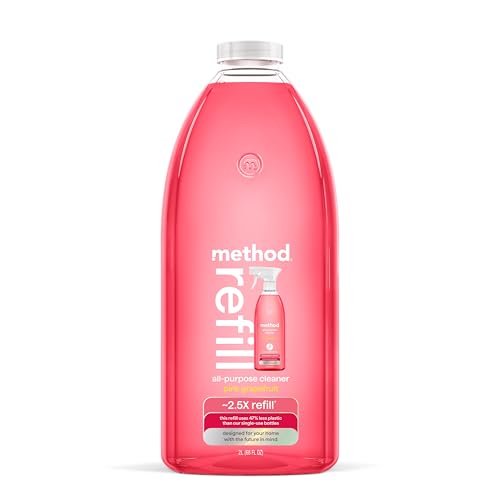 method All-Purpose Cleaner Refill, Pink Grapefruit - Cuts Grease & Grime on Counters, Glass, Sealed Wood & Floors, for Kitchen & Bathroom, 68 fl oz