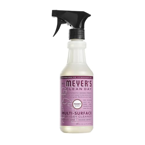 Mrs. MEYER'S Variety, 1 Room Freshener, 8 OZ, 1 Liquid Dish Soap, 16 OZ, 1 Liquid Hand Soap,12.5 OZ, 1 Multi-Surface Cleaner 16 OZ, 1 CT (Peony)