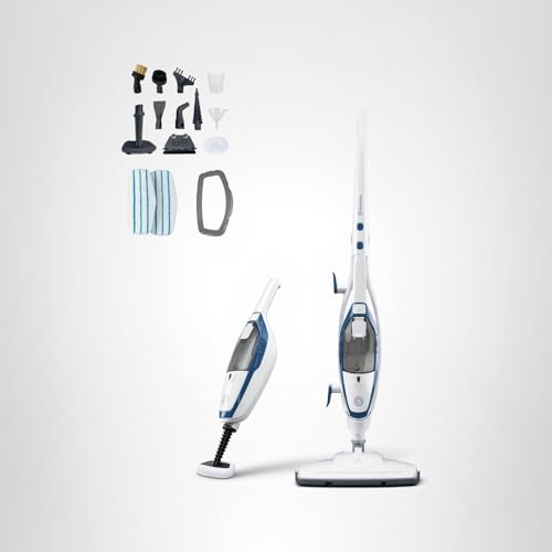 Vacmaster SMF1501 2-in-1 Steam Mop for Floor Cleaning with Detachable Handheld Steamer, Quick-Heating & Lightweight for Hard Floors, Carpets, Tiles and Upholstery