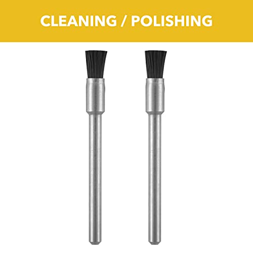 Dremel 405-02 Nylon Bristle Brushes (2 Pack), 1/8" Diameter