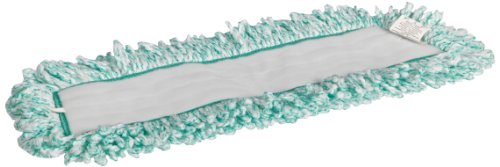 Rubbermaid Commercial Products Light Commercial Microfiber Dust Pad with Fringe, 18 inch, Green, For Janitorial/Professional Cleaners for Light-Duty Cleaning/Dusting/Sweeping