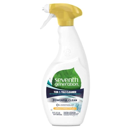 Seventh Generation Tub & Tile Cleaner, Emerald Cypress & Fir Scent, 26 Fluid Ounce (Pack of 8)