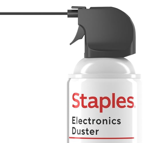 Staples Compressed Air Duster – 10 oz. Cans for Electronics, Keyboards & Office Devices, 4‑Pack