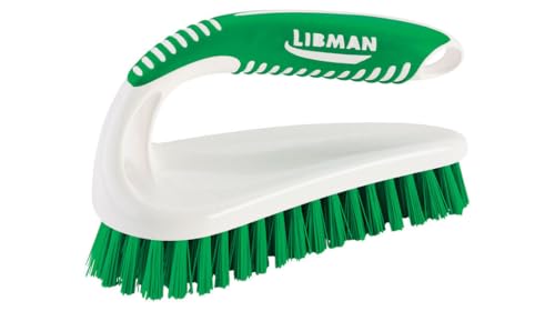 2 1/2 in W Scrub Brush, Stiff, 5 1/2 in L Handle, 7 in L Brush, Green, Polypropylene, Santoprene - 1 Each