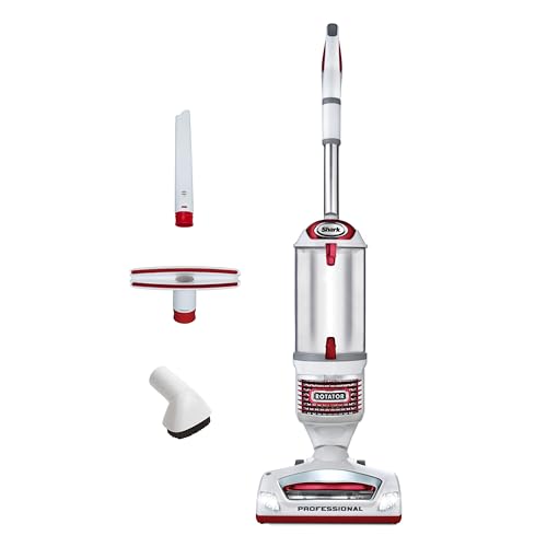 Shark Upright Vacuum Cleaner | Rotator Lift-Away | Pet Hair, Carpet & Hard Floor Cleaning | Dusting Brush, Upholstery & Crevice Tools | HEPA Filter | Swivel Steering | Headlights | White/Red | NV501