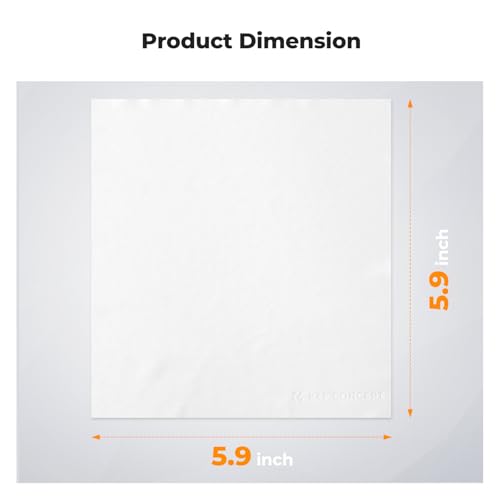 K&F CONCEPT 10 Pack Microfiber Cleaning Cloths，Washable Reusable 6x6in Vacuum Wrapped Lint Free Glasses Cloth for Glasses, Lens, Screens & More
