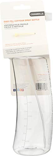 Casabella 26 oz. Refillable Contour Cleaning Spray Bottle, Clear