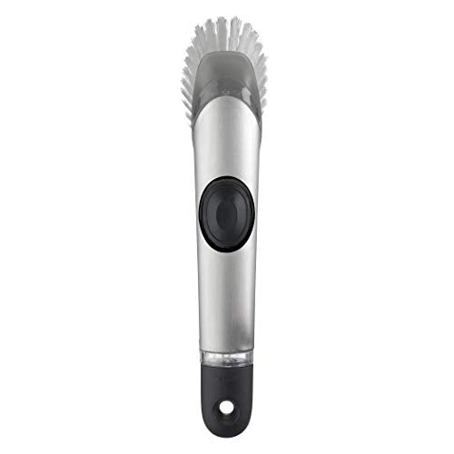 OXO Steel Soap Dispensing Dish Brush, Dish Scrubber