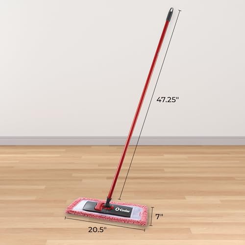 O-Cedar Pet Pro Microfiber Hair & Dust Mop | 3X Pet Hair Removal* | Electrostatic Dry Dust Mop for Dog & Cat Homes | Hardwood, Tile & Hard Floor Cleaning