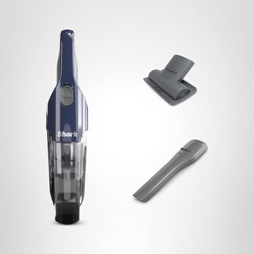 Shark Cyclone PET Handheld Vacuum | HyperVelocity Suction | Powerful Pet Hair, Home & Car Cleaning | USB Rechargable| Lightweight | Crevice Tool & Multi Surface Pet Tool | Navy Blue/Grey | CH701