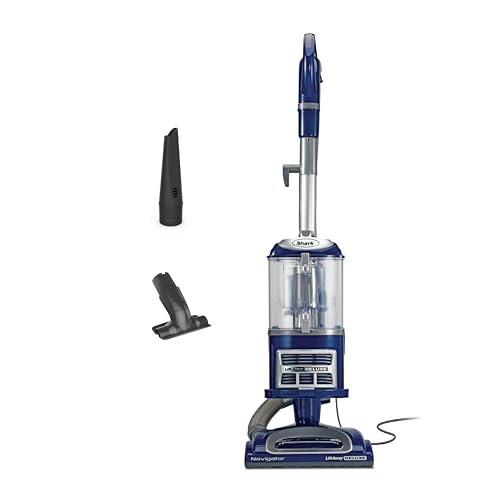 Shark Upright Vacuum Cleaner | Navigator Lift-Away Deluxe | Pet Hair, Carpet & Hard Floor Cleaning | Upholstery & Crevice Tool | HEPA Filter | Swivel Steering | Large Dust Cup Capacity | Blue | NV360