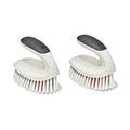 OXO Good Grips All-Purpose Scrub Brush – 2-Pack, Crevice Cleaning, Bathroom Cleaning, Scrub Brush with Handle, Brushes to Scrub Your Kitchen or bathrooms