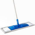 17" Microfiber Mop for Hardwood Floor Cleaning,Mops with 50" Stainless Steel Pole, 1 Reusable & Washable Mop Pad, Wet & Dry Use for Hardwood, Tile, Marble and Vinyl Floors