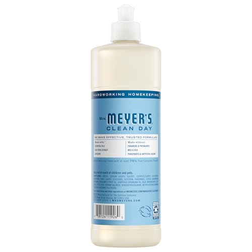 MRS. MEYER'S CLEAN DAY Liquid Dish Soap, Rain Water, 16 fl. oz