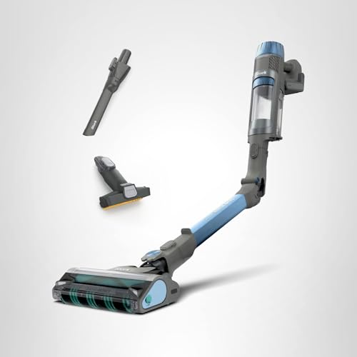 Shark PowerDetect Cordless Stick Vacuum, Powerful Suction, HEPA Filtration, Carpet & Hard Floor, Portable, Stick Vacuum for Pet Hair, Java Ice Blue, IP1255