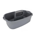 SYAOYI Large Cleaning Supplies Caddy Organizer, Portable Shower Caddy Plastic Basket with Handle, Stackable Tool Storage for Bathroom, Garden, Kitchen, Home Organization, Grey