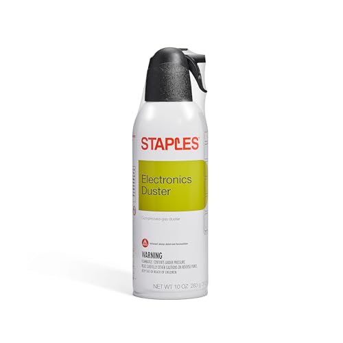 Staples Compressed Air Duster – 10 oz. Cans for Electronics, Keyboards & Office Devices, 2‑Pack