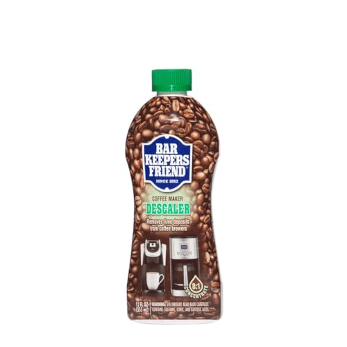 Bar Keepers Friend Coffee Maker Descaler (12 oz) - Removes Mineral Deposits from Espresso Makers and Automatic Drip and Single-Cup Coffee Makers