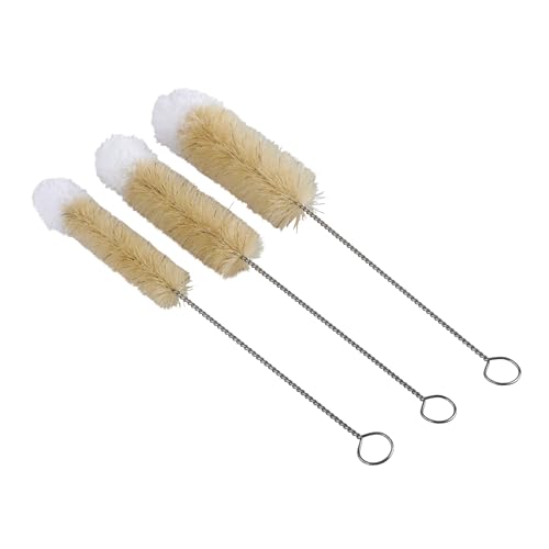 Casabella Glassware Cleaning Brushes with Soft Microfiber Tips, Set of 3