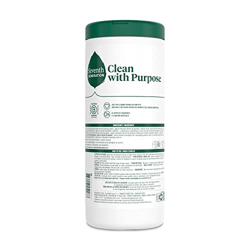 Seventh Generation Multi-Surface Cleaning Wipes, Garden Mint Scent, Cuts Grease & Grime, 35 Wipes