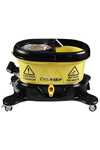 CycloMop® Commercial Spinning Spin Mop with Dolly Wheels - Heavy Duty Design for Years of Use