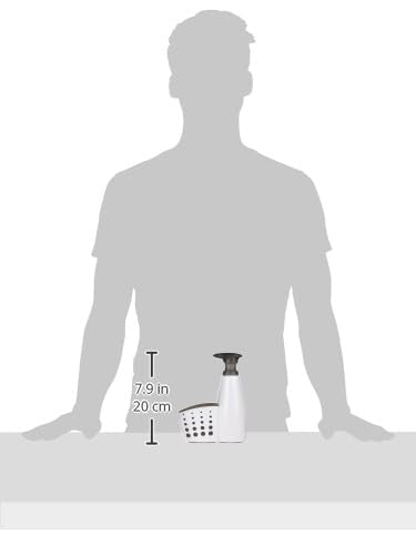 Casabella Sink Sider Kitchen Soap Pump and Sponge Caddy, White/Gray