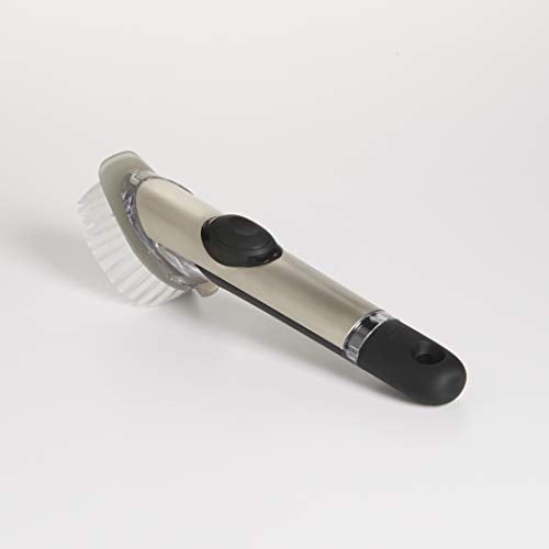 OXO Steel Soap Dispensing Dish Brush, Dish Scrubber