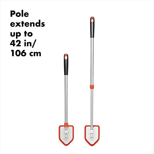 OXO Good Grips Extendable Shower, Tub and Tile Scrubber – 42 in, Versatile Cleaning Supplies, Non-Scratch Shower Cleaner with Adjustable Handle